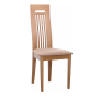 Drevená stolička, dub medový/látka hnedá, EDINA