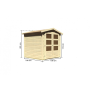 drevený domček KARIBU AMBERG 2 (82971) natur
