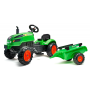 FALK Šliapací traktor 2048AB X Tractor zelený s vlečkou