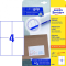 Etikety univerzálne 105x148mm Avery A4 25 hárkov