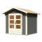 drevený domček KARIBU TALKAU 3 (83334) tm. sivý
