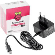 RASPBERRY USB-C adaptér Raspberry Pi 4B 3A čierny