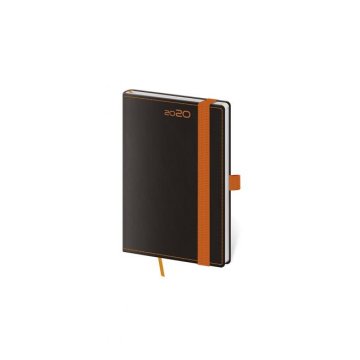 Diár BLACK ORANGE týždenný vreckový 9x14cm 2020