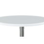 barový stôl, plast bielo/strieborný, pr.60cm