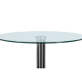 barový stôl pr.60cm, číre sklo, chróm