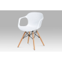 jedálenská stolička, štrukturovaný plast biely, natural