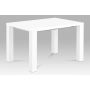 jedálenský stôl rozkladací 120-160x90x75cm, vysoký lesk biely