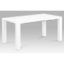 jedálenský stôl rozkladací 120-160x90x75cm, vysoký lesk biely