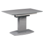 jedálenský stôll 120+40x80 cm, šedé sklo + šedá MDF