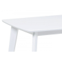 jedálenský stôl 120x75cm, nohy masív, doska MDF, biely
