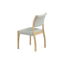 jedálenská stolička dub bielený/koženka lanýž