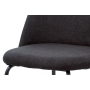 jedálenská stolička,čierna látka, kovová podnož, čierny matný lak