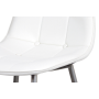 jedálenská stolička  lakované kovové nohy/ sedák ekokoža biela