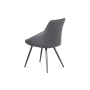 jedálenská stolička, sivá látka+ekokoža, kov sivý mat