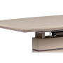 jedálenský stôl,140+40x80 cm, cappucino mat + sivohnedé