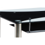 jedálenský stôl 130x80x75cm, sklo 10/5mm, chróm