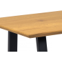 jedálenský stôl 160x90 cm, MDF dekor dub, kov čierny mat
