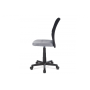 kancelárska stolička, sivá mesh, plastový kríž, sieťovina čierna