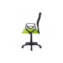 kancelárska stolička, látka MESH zelená / čierna