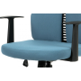 kancelárska stolička, látka modrá, hojd. mechanismus, kríž plast čierny, plastové kolieska
