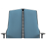 kancelárska stolička, látka modrá, hojd. mechanismus, kríž plast čierny, plastové kolieska