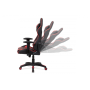 kancelárske kreslo, koženka čierna / červená