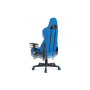 kancelárske kreslo, modrá/čierna látka