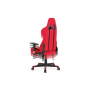 kancelárske kreslo, červená/čierna látka