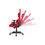 kancelárske kreslo, červená/čierna látka