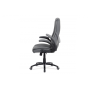 kancelárska stoličky šedá koženka, čierny kovový kríž, hojdací mechanizmus