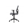 kancelárska stolička, šedá MESH/plastový kríž/ojdací mechanizmus