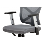 kancelárska stolička, šedá MESH, plastový kríž, hojdací mechanismus