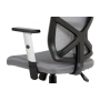 kancelárska stolička, šedá MESH, plastový kríž, hojdací mechanismus