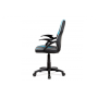 kancelárska stolička, látka MESH modrá+ekokoža čierna/plast. kríž/výškové nastavenie