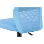 kancelárska stolička modrý MESH + ekokoža, výšk. nast., kríž plast čierny