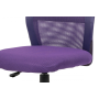 kancelárska stolička fialový MESH + ekokoža, výšk. nast., kríž plast čierny