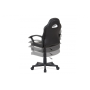 kancelárska stolička, biela-čierna ekokoža, výšk. nast., kríž plast čierny