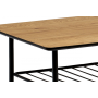 konf. stolík 110x60x45, hrúbka 25mm, MDF dekor divoký dub, kov čierny mat. lak