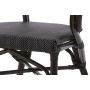záhradná stolička, kov hnedý, textil čierny