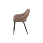 stolička látka+ekokoža farba lanýž/nohy kov čierny lak