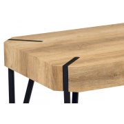 konferenčný stolík, MDF farba dub, matný kov