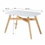 Jedálenský stôl, biela/prírodná, CYRUS NEW