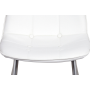 jedálenská stolička  lakované kovové nohy/ sedák ekokoža biela