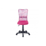 kancelárska stolička, ružová mesh, plastový kríž, sieťovina motív