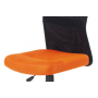 kancelárska stolička, oranžová mesh, plastový kríž, sieťovina čierna