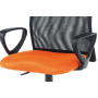 kancelárska stolička, látka MESH oranžová / čierna