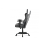 kancelárska stolička, sivá ekokoža + čierna látka, hojdací mech., plastový kríž