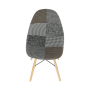Dizajnová stolička, látka patchwork, PEPITO TYP 9