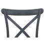 jedálenská stoličky, šedý plast