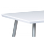jedálenský stôl 110x70x75cm, biely lesk, sivý lak